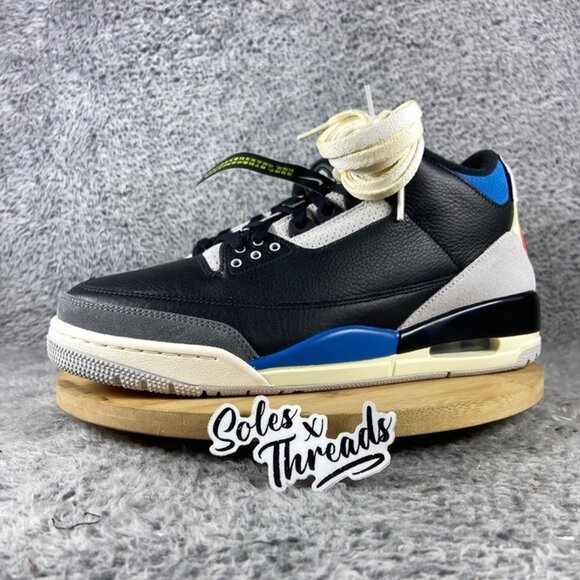 Air Jordan 3 Retro OG Rare Air Size 8.5 Men Black Chile Red Blue IB8967-004 main image 4